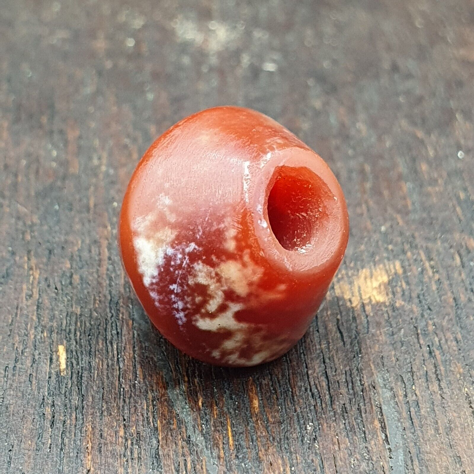 Antique RARE INDO-TIBETAN CARNELIAN / AGATE BEAD (18.3mm x 15.1mm)