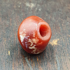 Antique RARE INDO-TIBETAN CARNELIAN / AGATE BEAD (18.3mm x 15.1mm)