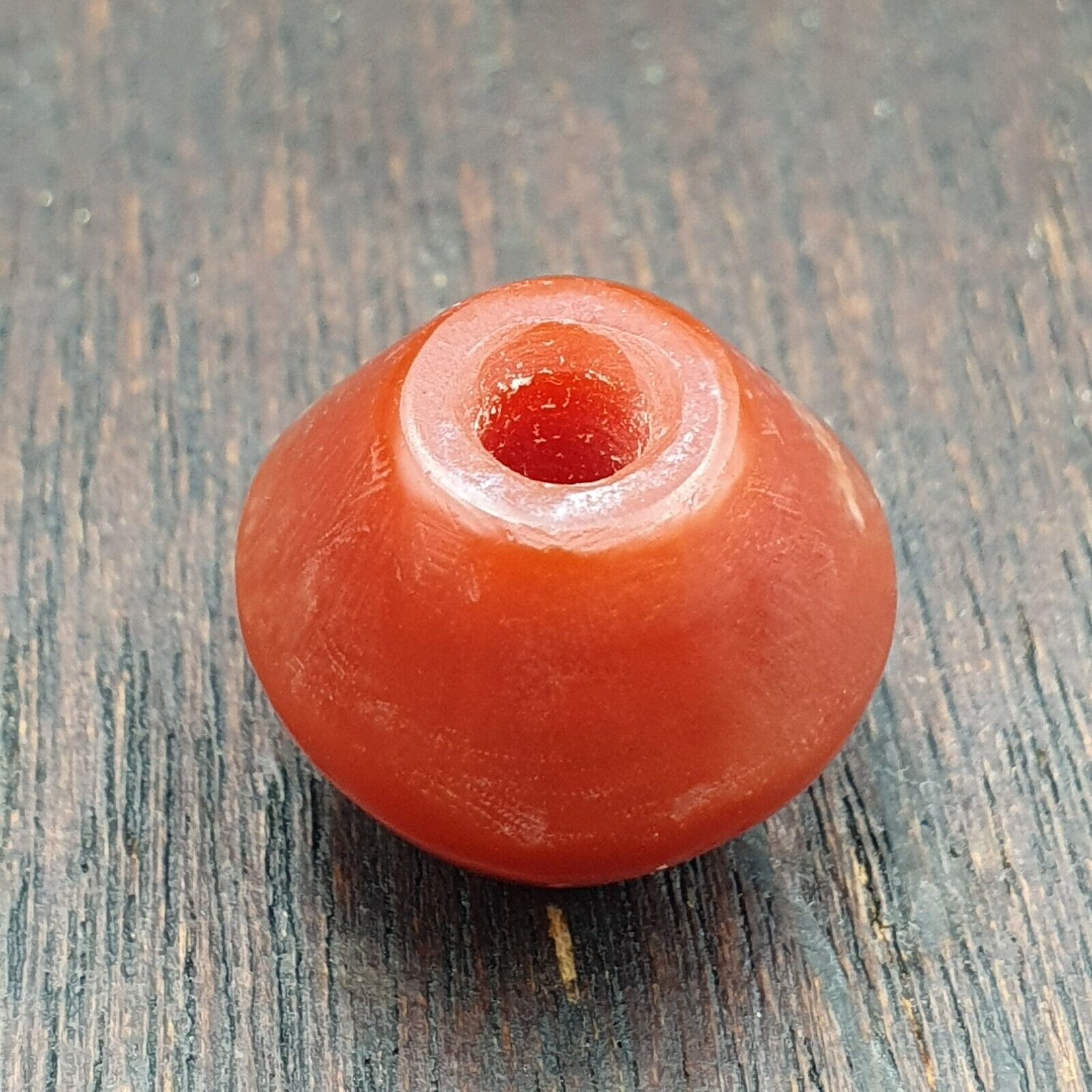 Antique RARE INDO-TIBETAN CARNELIAN / AGATE BEAD (18.3mm x 15.1mm)