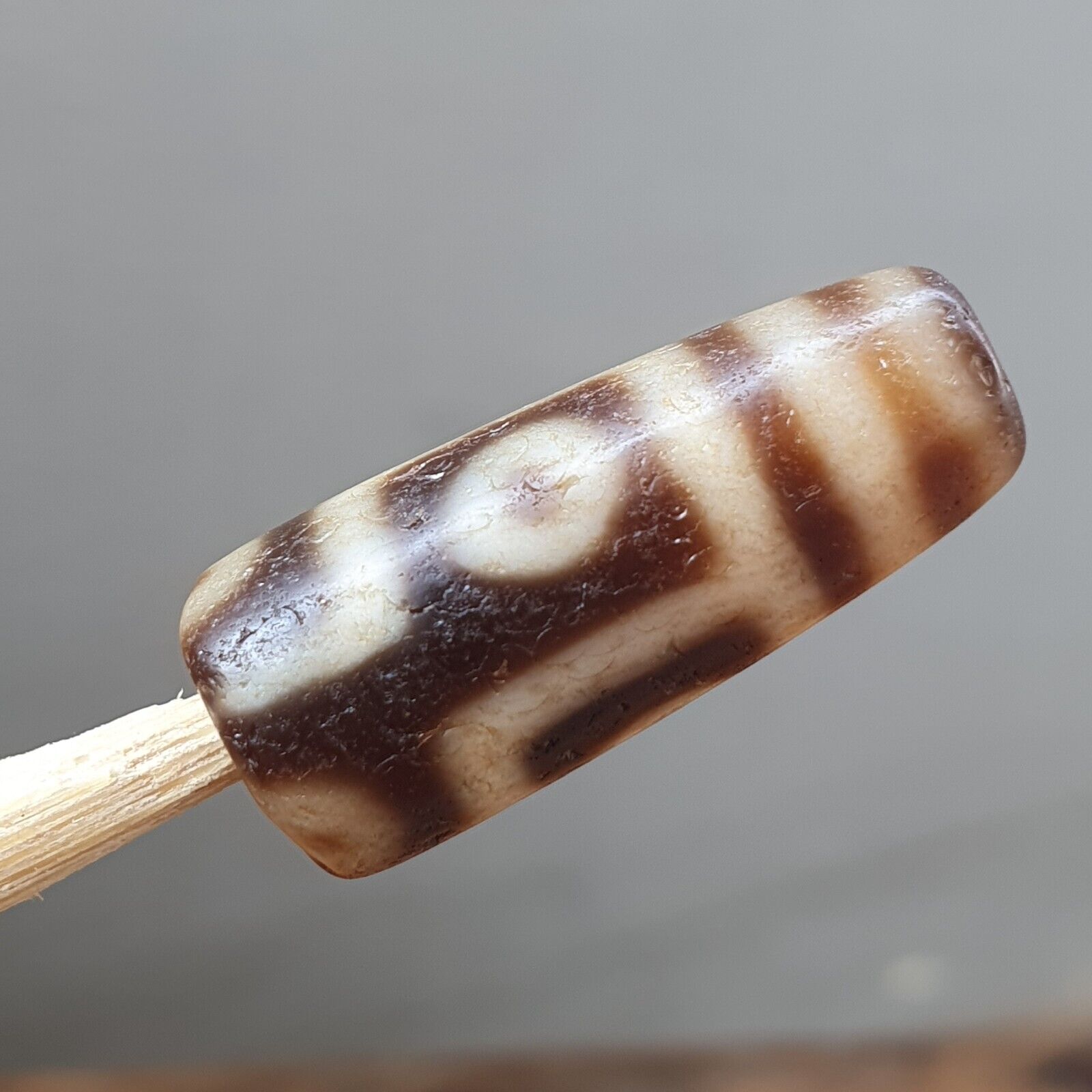 Antique Himalayan Indo Tibetan Agate Dzi Bead Amulet #TBC-3
