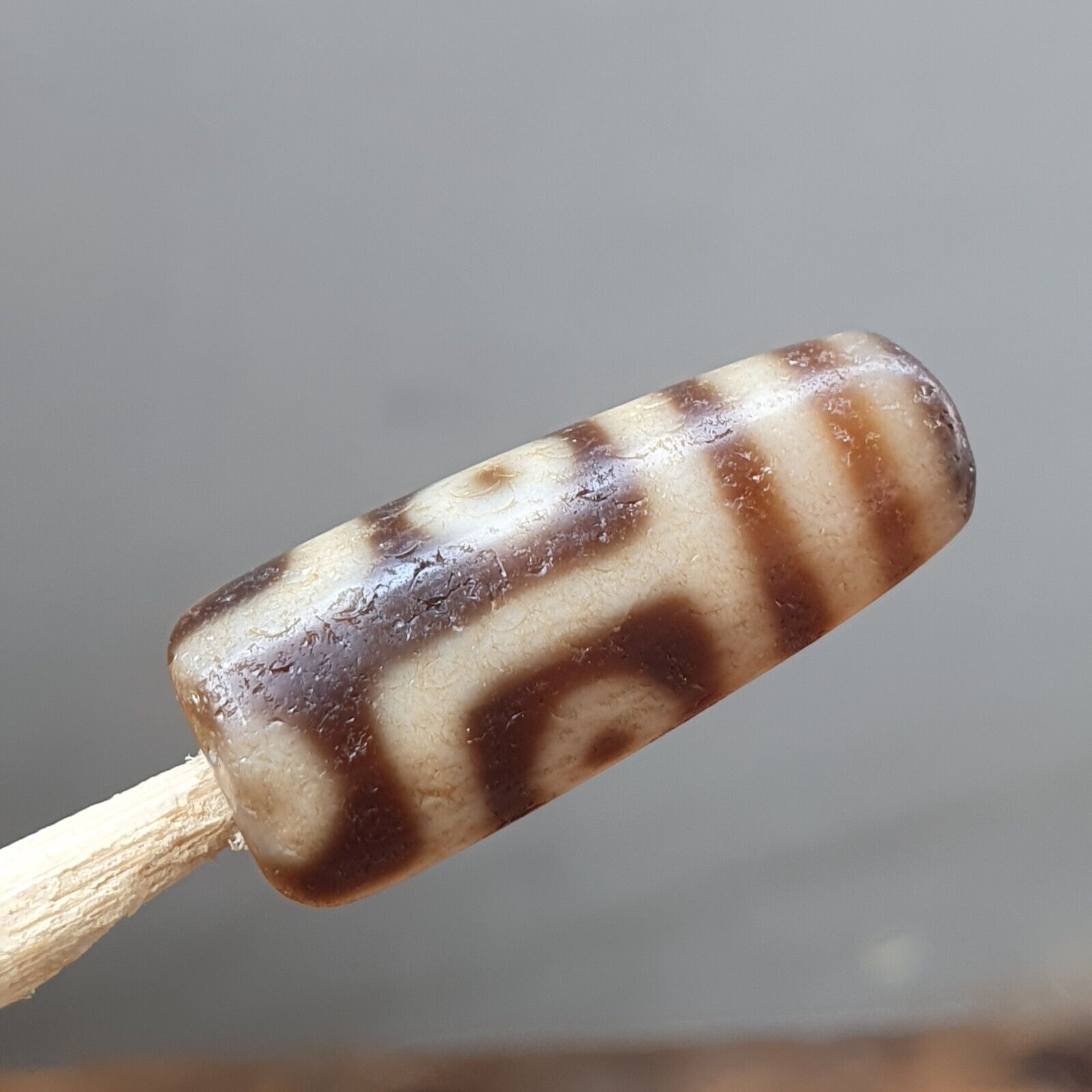 Antique Himalayan Indo Tibetan Agate Dzi Bead Amulet #TBC-3