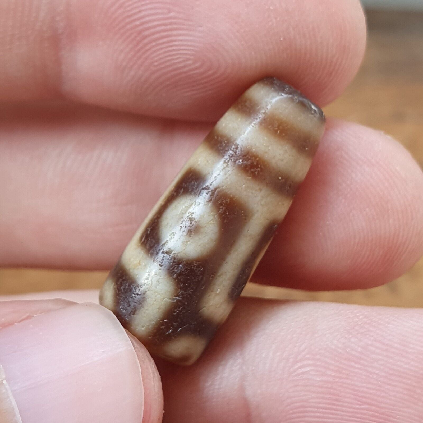 Antique Himalayan Indo Tibetan Agate Dzi Bead Amulet #TBC-3