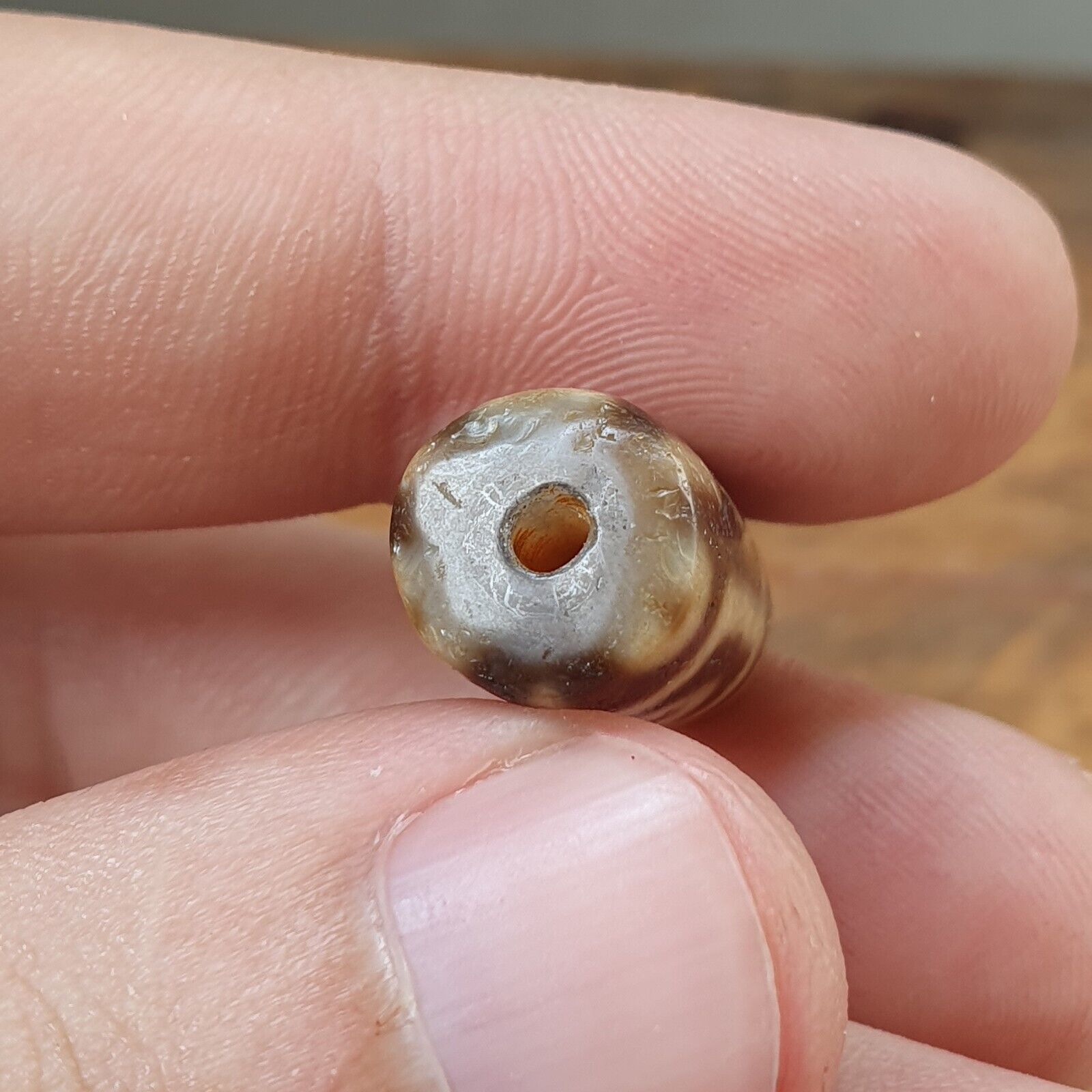 Antique Himalayan Indo Tibetan Agate Dzi Bead Amulet #TBC-3