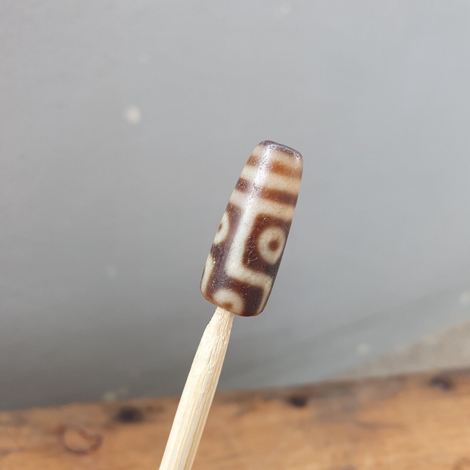 Antique Himalayan Indo Tibetan Agate Dzi Bead Amulet #TBC-3