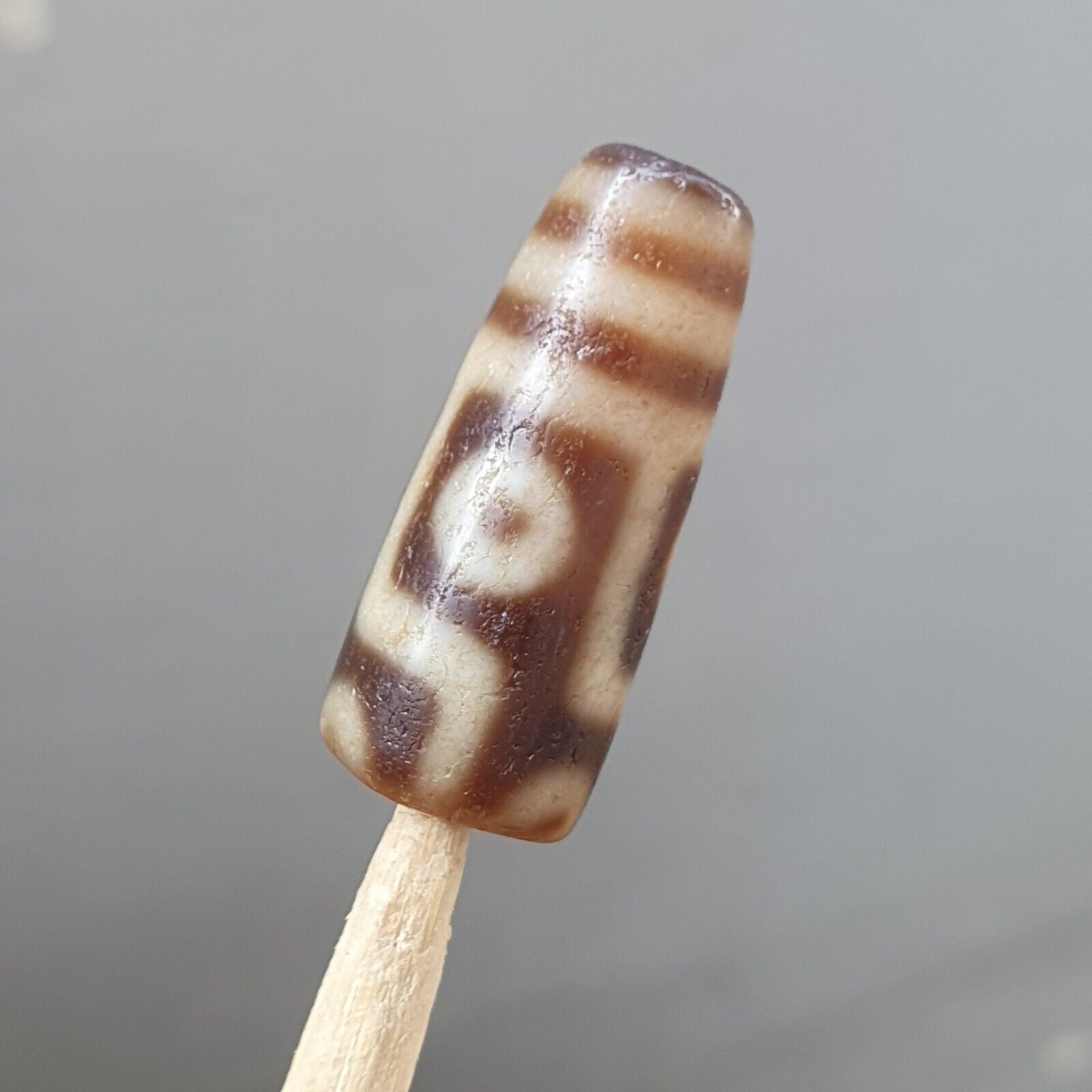 Antique Himalayan Indo Tibetan Agate Dzi Bead Amulet #TBC-3
