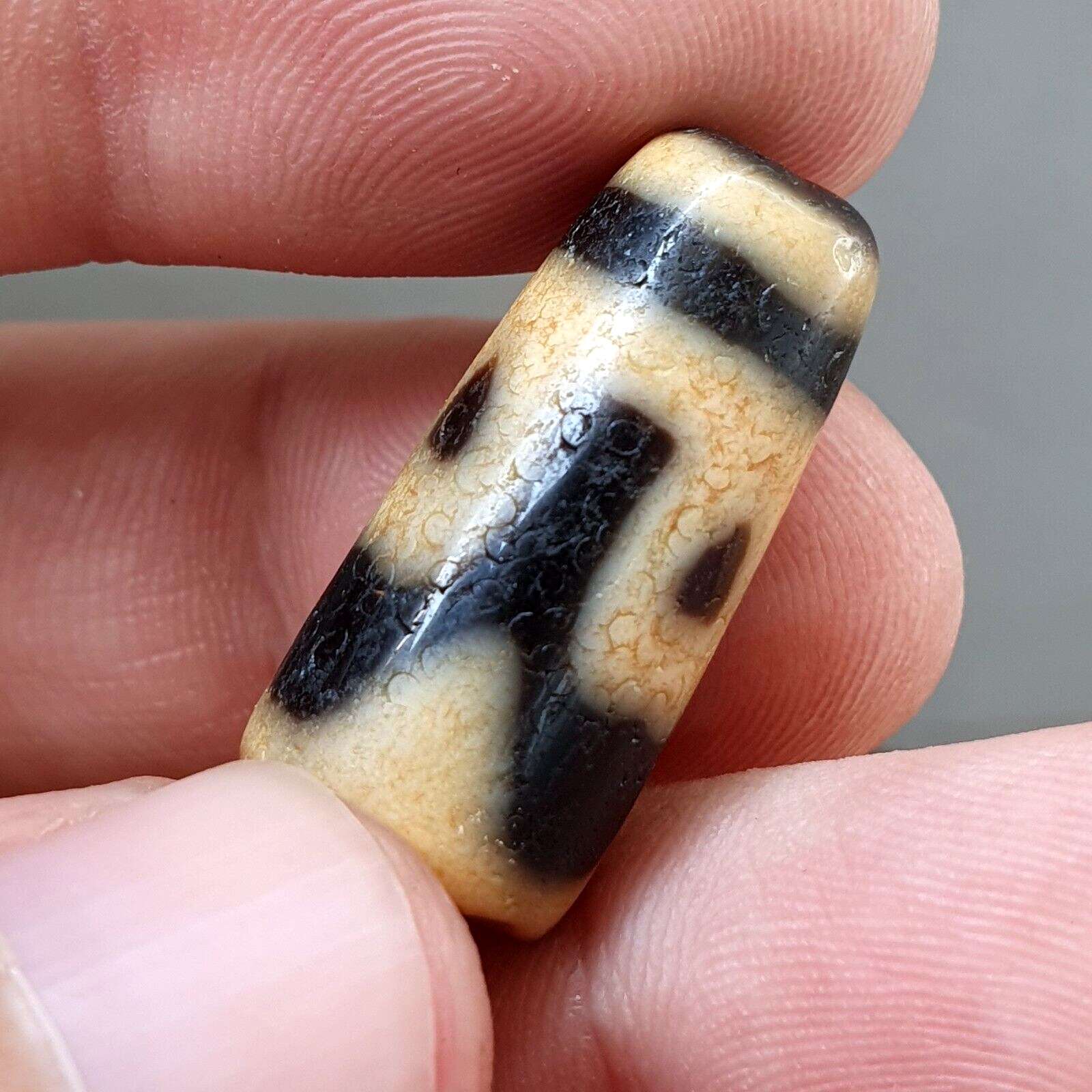 Antique Himalayan Indo Tibetan Agate Dzi Bead Amulet #TBC-6
