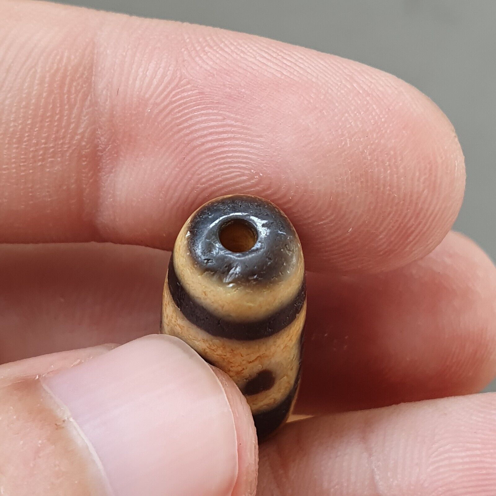 Antique Himalayan Indo Tibetan Agate Dzi Bead Amulet #TBC-6