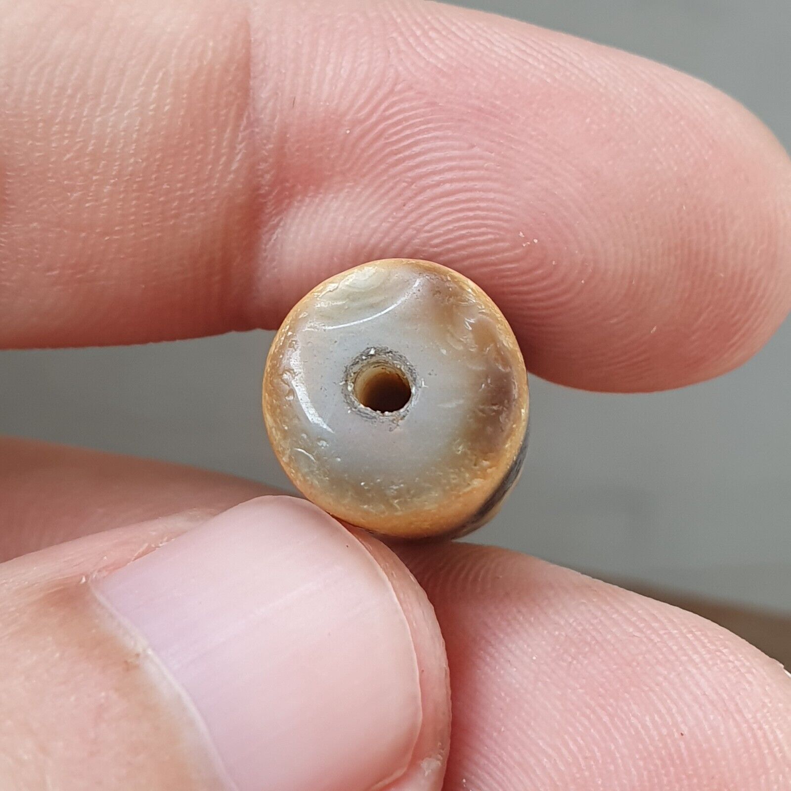 Antique Himalayan Indo Tibetan Agate Dzi Bead Amulet #TBC-6