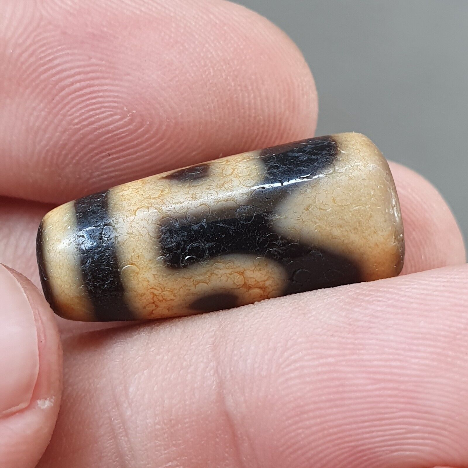 Antique Himalayan Indo Tibetan Agate Dzi Bead Amulet #TBC-6