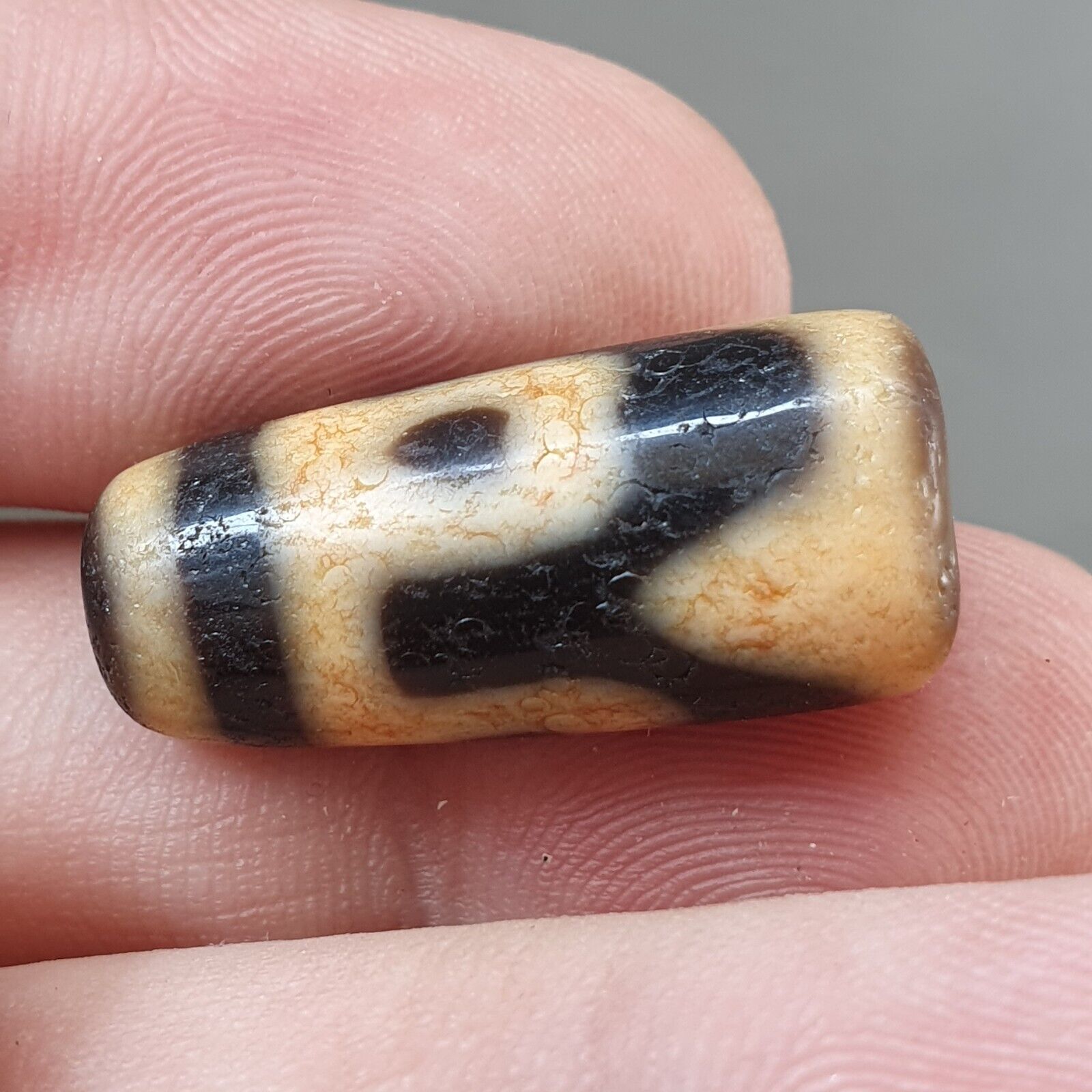 Antique Himalayan Indo Tibetan Agate Dzi Bead Amulet #TBC-6