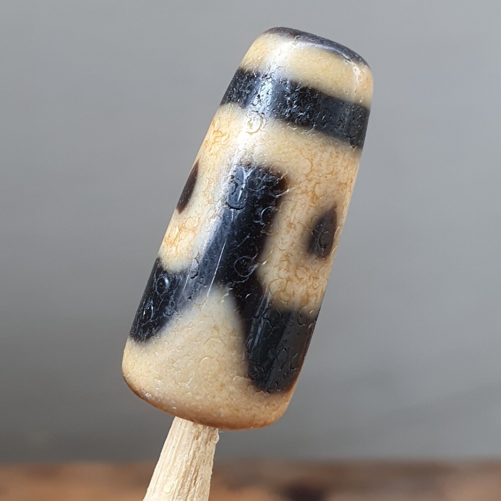 Antique Himalayan Indo Tibetan Agate Dzi Bead Amulet #TBC-6