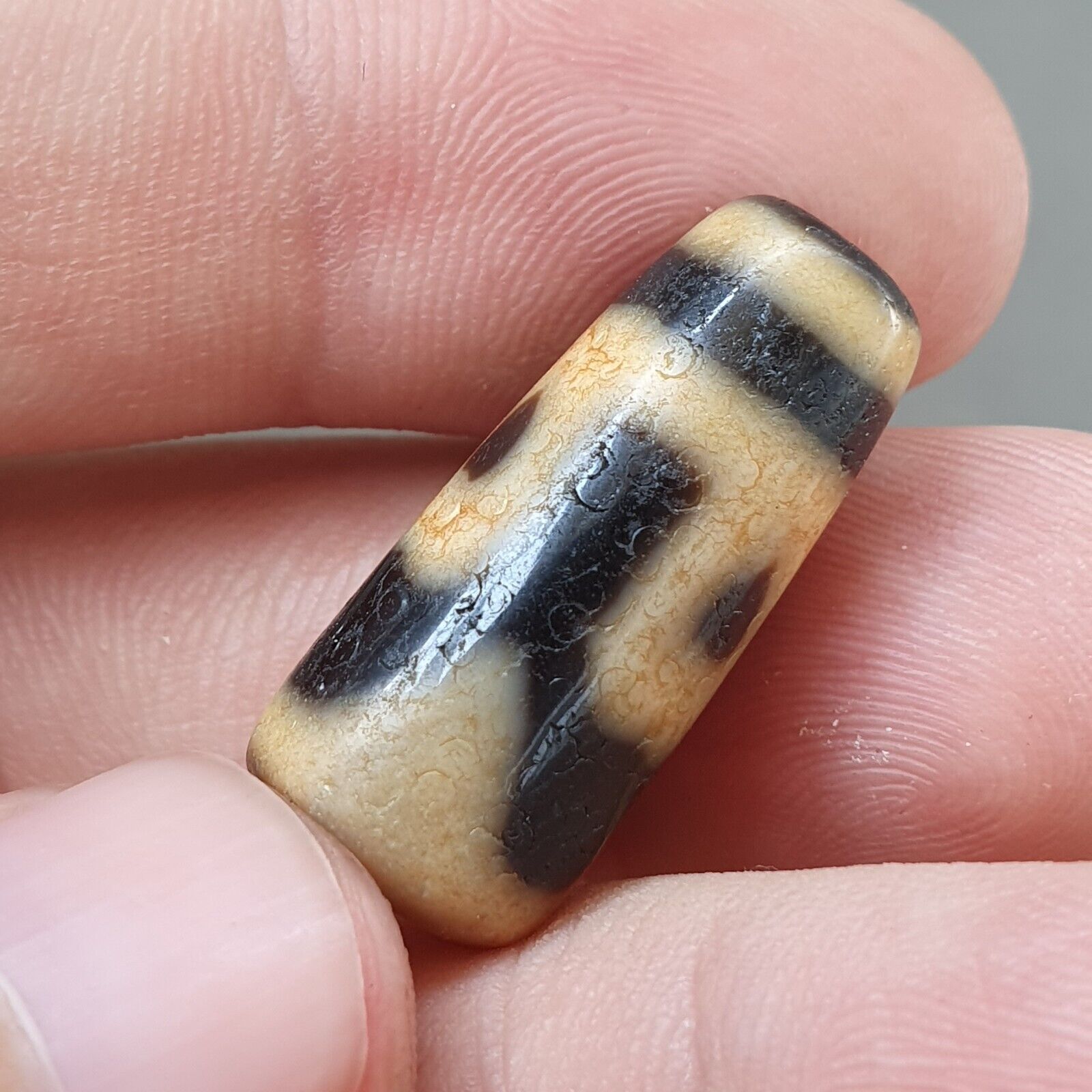 Antique Himalayan Indo Tibetan Agate Dzi Bead Amulet #TBC-6