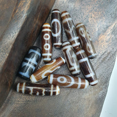 Lot 10 Tibetan Unique patterns Eyes Agate stone Dzi Bead Amulet L10P