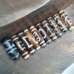 Lot 10 Tibetan Unique patterns Eyes Agate stone Dzi Bead Amulet L10P