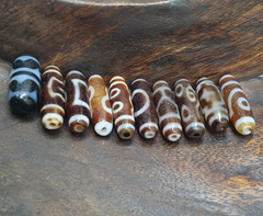 Lot 10 Tibetan Unique patterns Eyes Agate stone Dzi Bead Amulet L10P