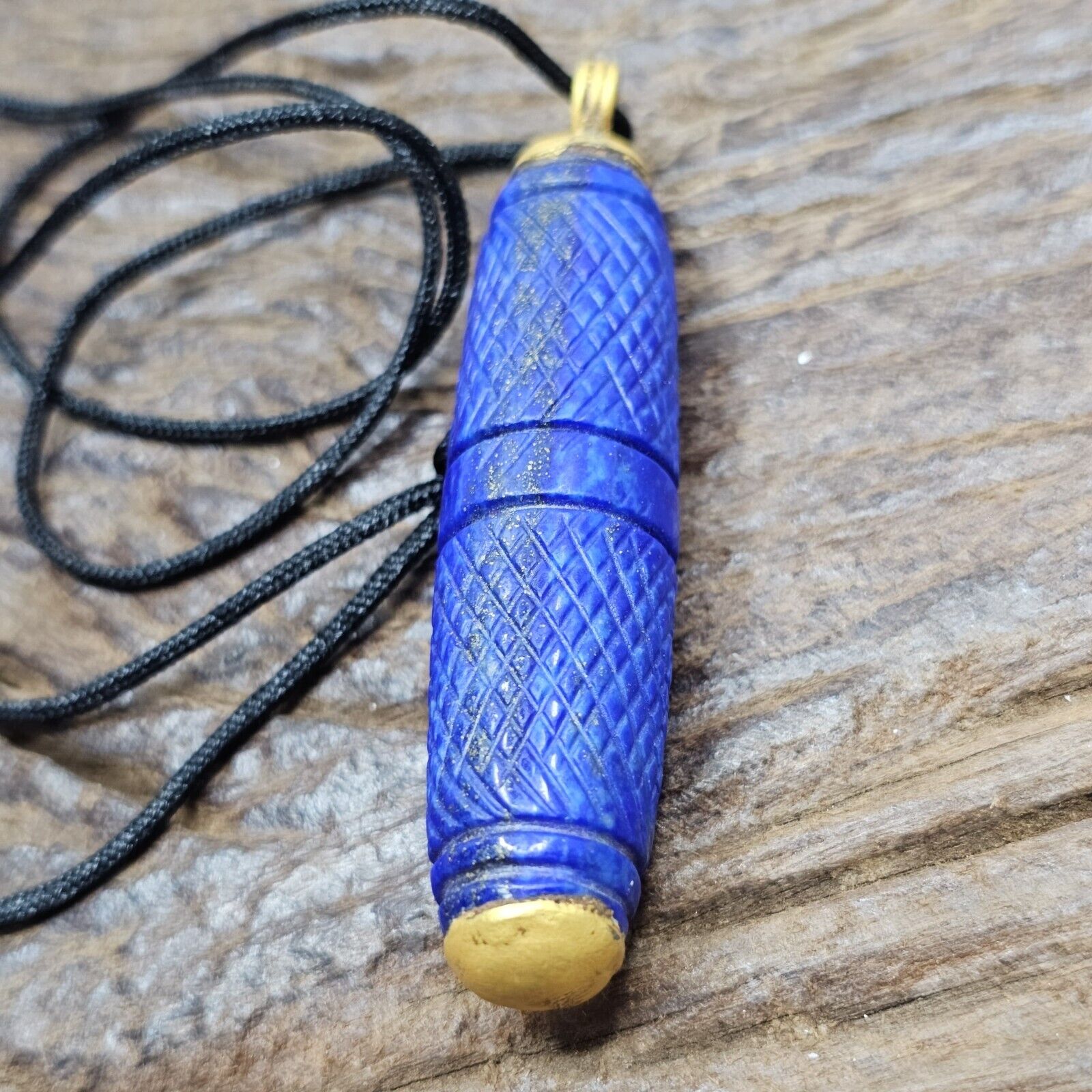 Rare Top Quality Lapis Lazuli Stone Pendent Amulet  Necklace