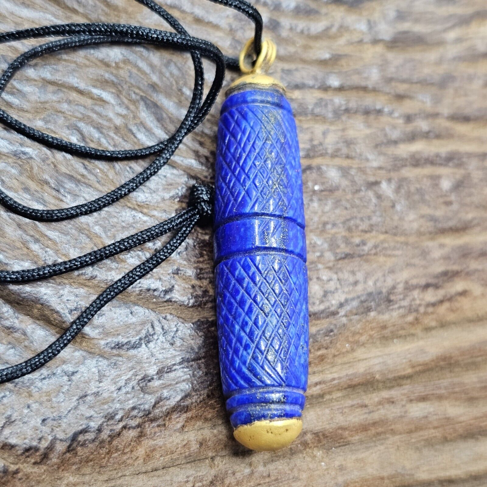 Rare Top Quality Lapis Lazuli Stone Pendent Amulet  Necklace