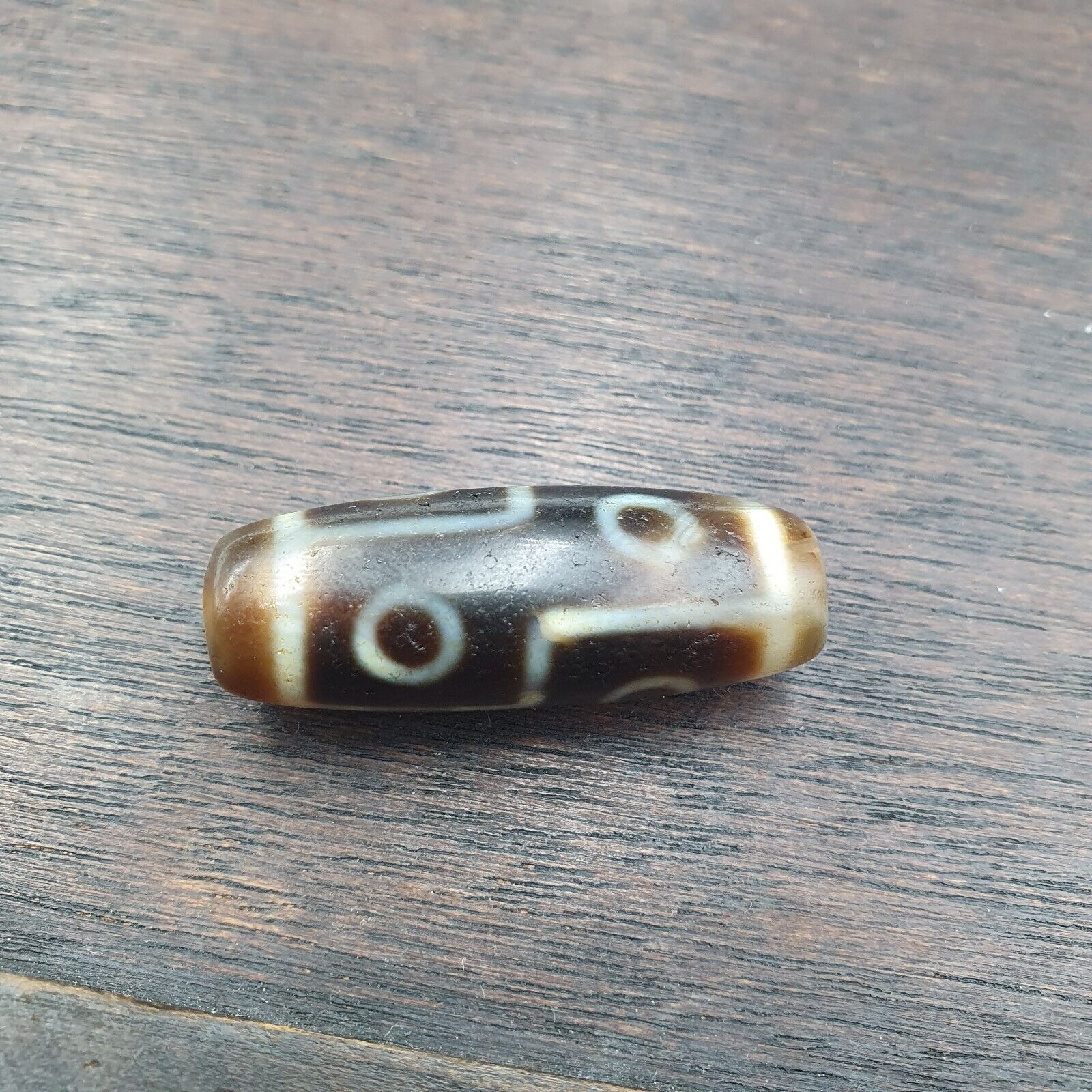 Beautiful Tibetan 6 Eyes Agate stone HQ Very rare Dzi Bead Amulet