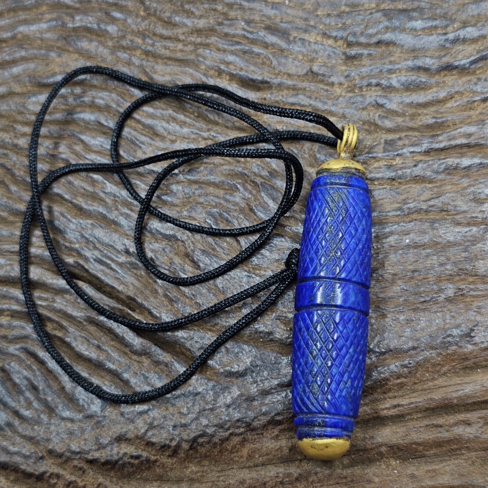 Rare Top Quality Lapis Lazuli Stone Pendent Amulet  Necklace