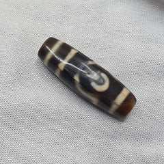 Antique Old Tibetan 2Circle Eyes Agate stone Dzi Bead Amulet