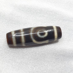 Antique Old Tibetan 2Circle Eyes Agate stone Dzi Bead Amulet