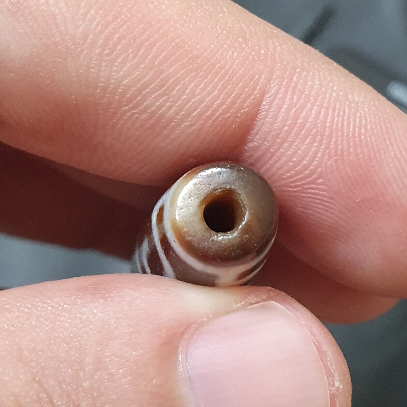 Tibetan Nepalese dzi bead Unique Pattern old amulet Agate Bead PR-1