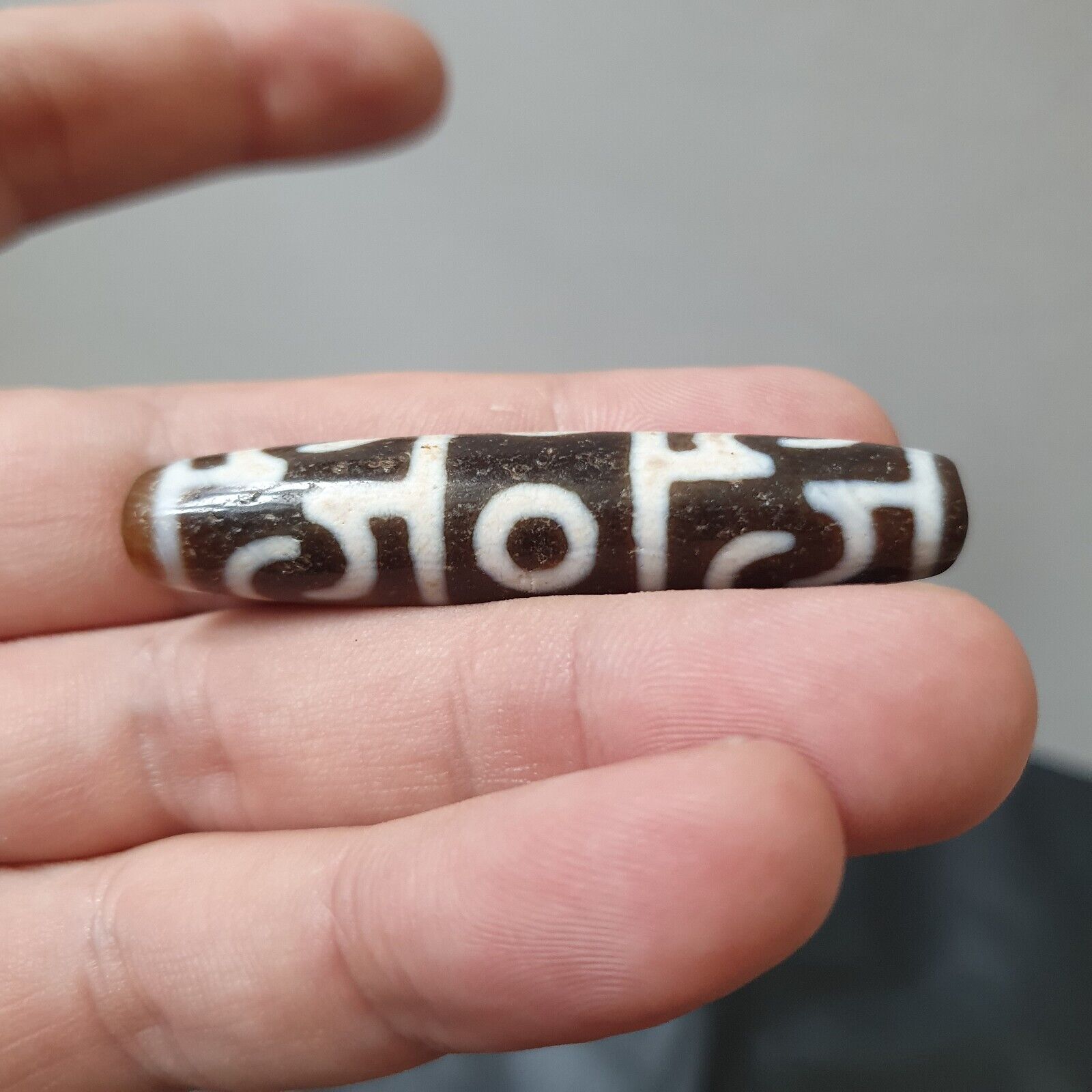 Tibetan Nepalese dzi bead Unique Pattern old amulet Agate Bead PR-1