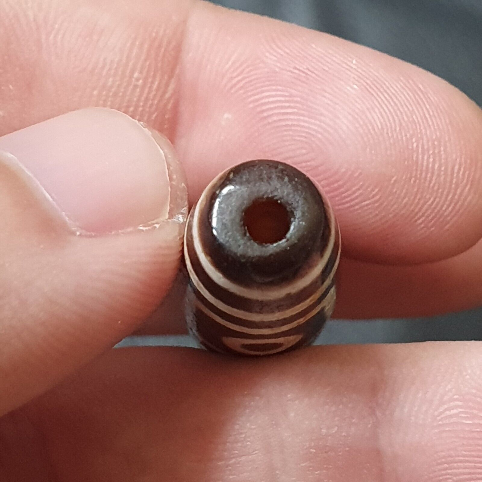 Tibetan Nepalese dzi bead 4 eyes in Eyes amulet Agate Bead PR-2
