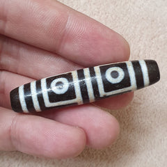 Tibetan Nepalese dzi bead 4 eyes in Eyes amulet Agate Bead 56mm PR-6