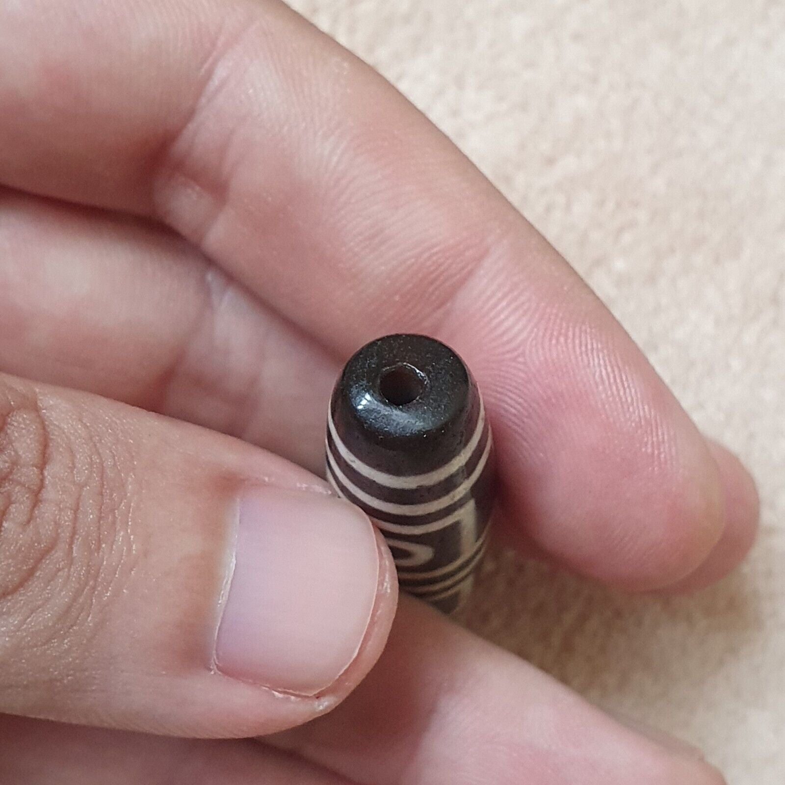 Tibetan Nepalese dzi bead 4 eyes in Eyes amulet Agate Bead 56mm PR-6