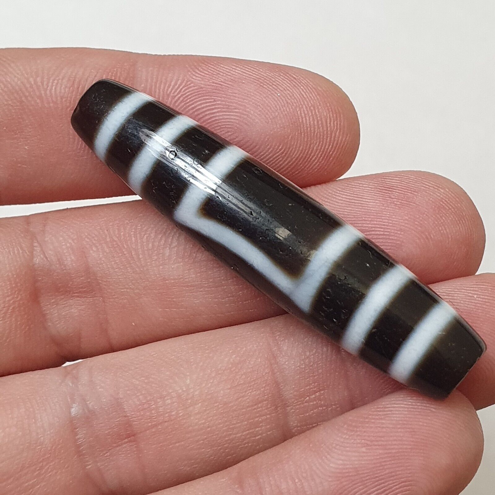 Himalayan Tibetan dzi bead Square and Circle Eyes amulet Agate Bead PR-4