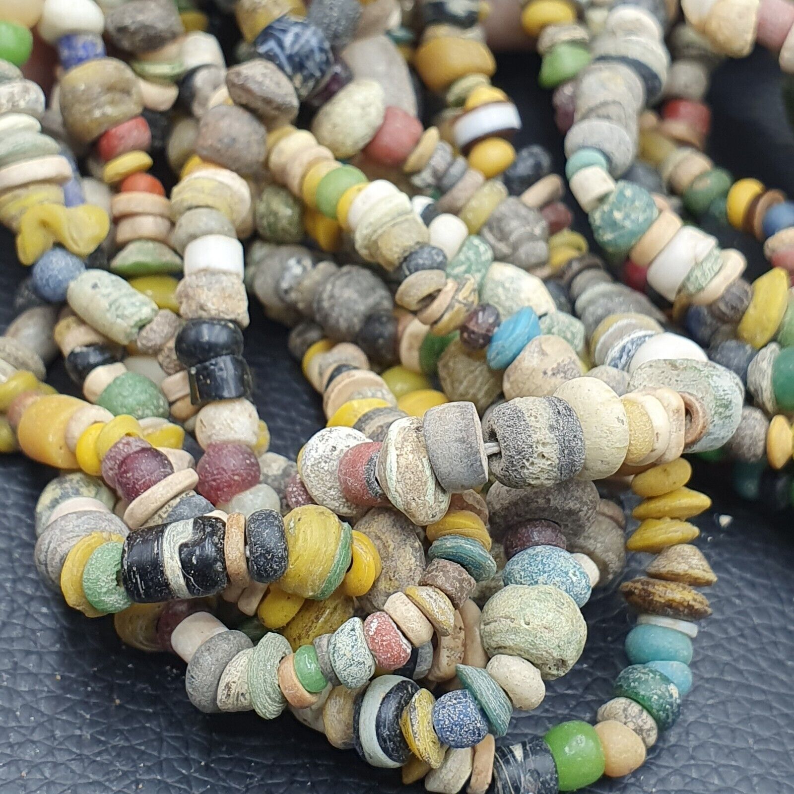 RM-3 Authentic Ancient Islamic Roman Era Beads Strand Necklace 6 Strands