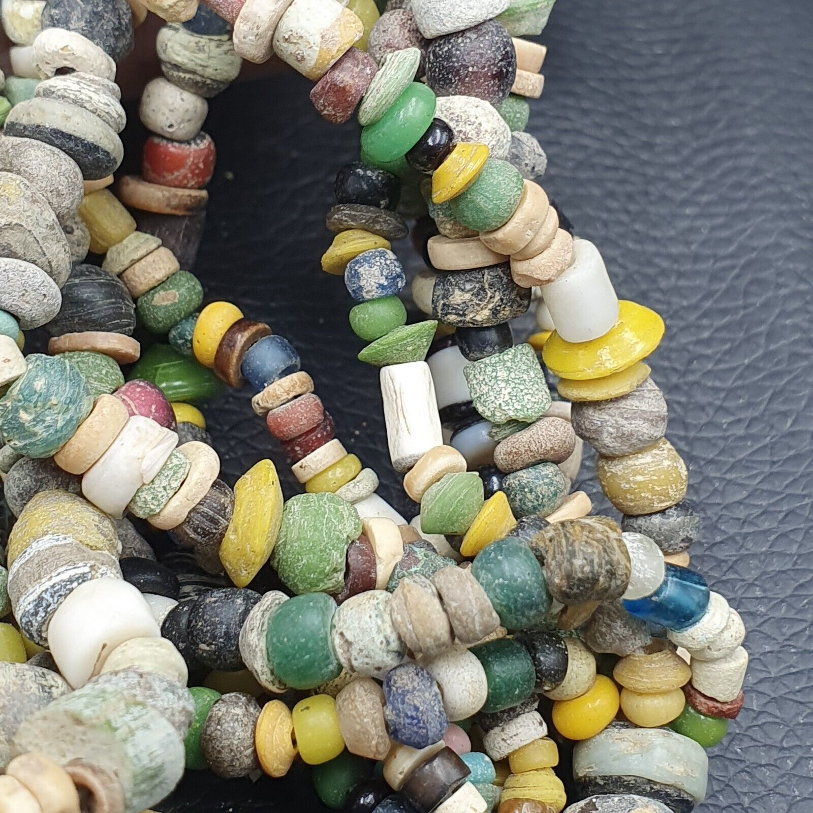 RM-3 Authentic Ancient Islamic Roman Era Beads Strand Necklace 6 Strands