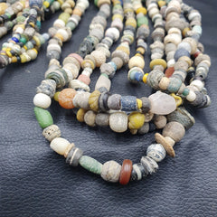 Authentic Ancient Islamic Roman Era Beads Strand Necklace 6 Strands RM-2