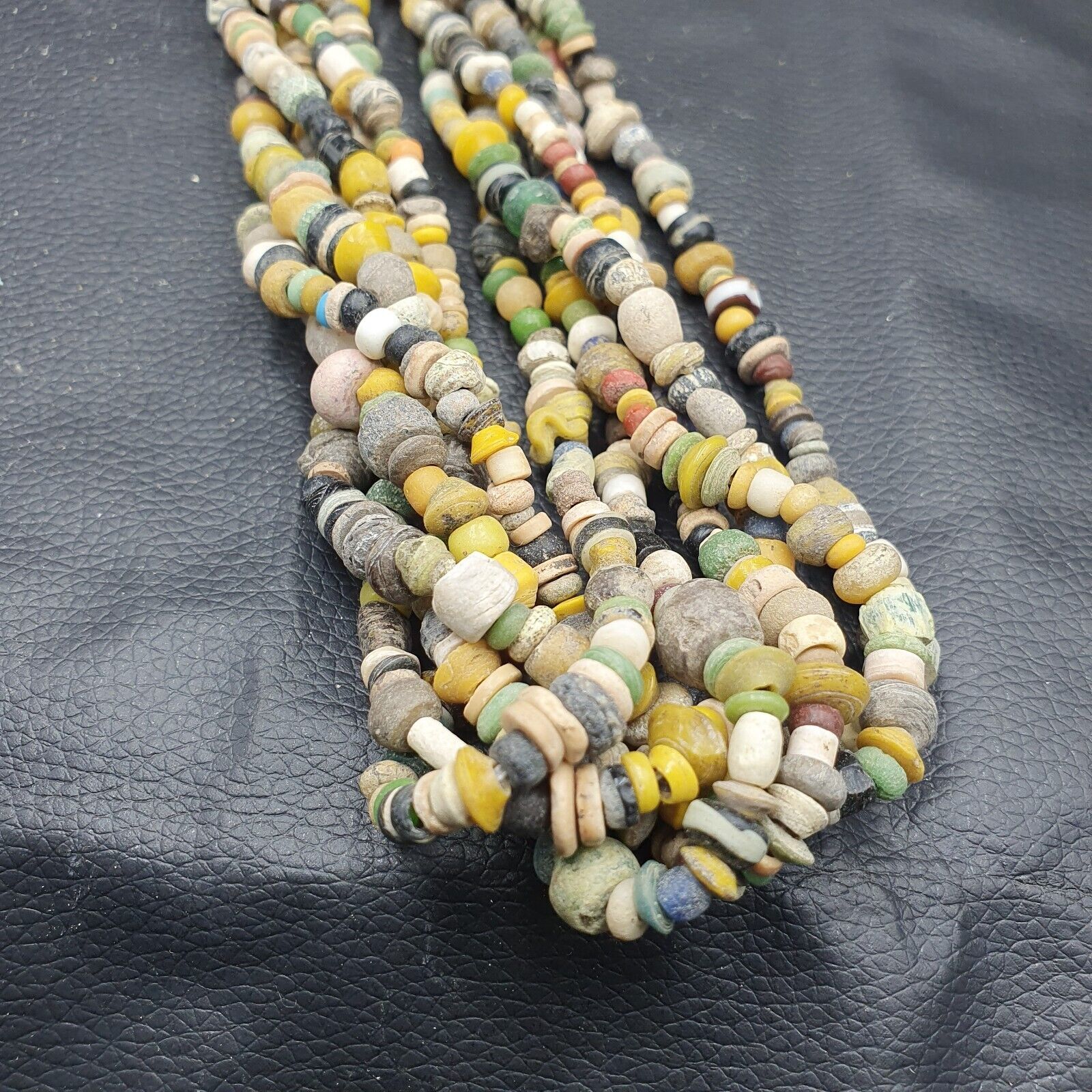 RM-3 Authentic Ancient Islamic Roman Era Beads Strand Necklace 6 Strands