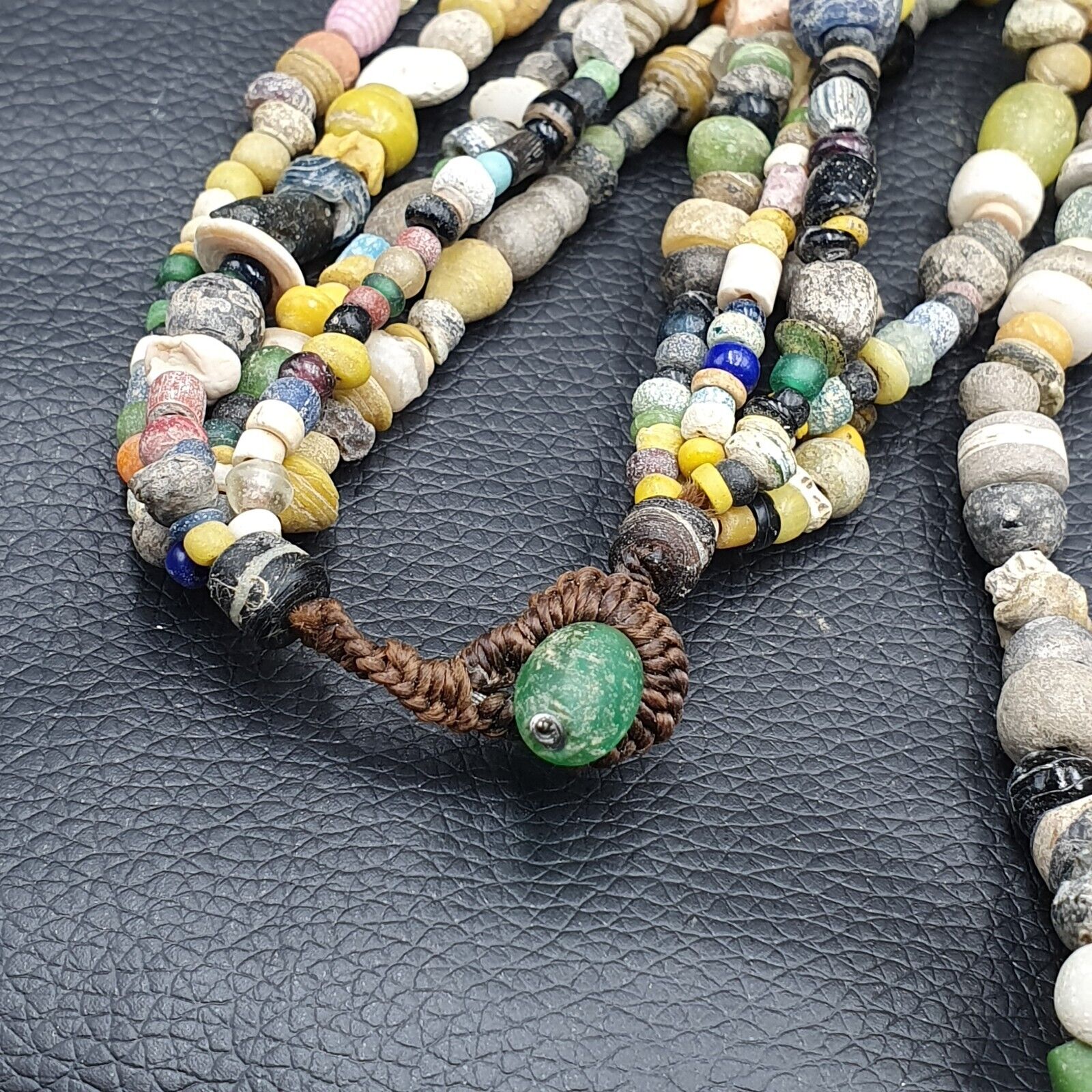 Authentic Ancient Islamic Roman Era Beads Strand Necklace 6 Strands RM-2