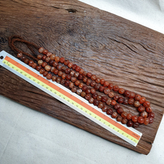 2 Vintage Himalayan Tibetan Carnelian Agate Melon Shape Beads Necklaces #12