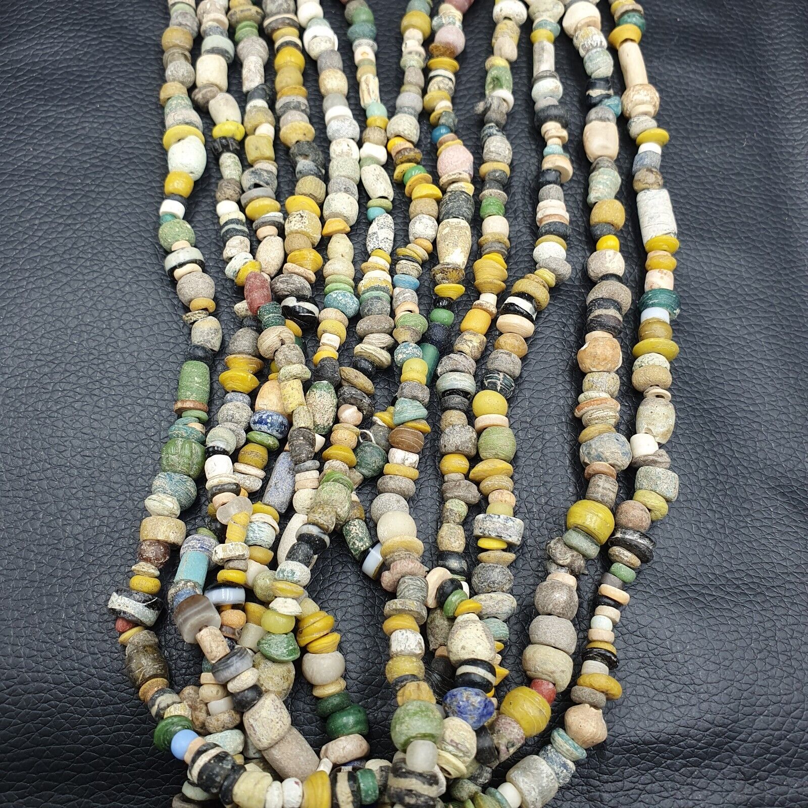 Authentic Ancient Islamic Roman Era Beads Strand Necklace #6 Strands