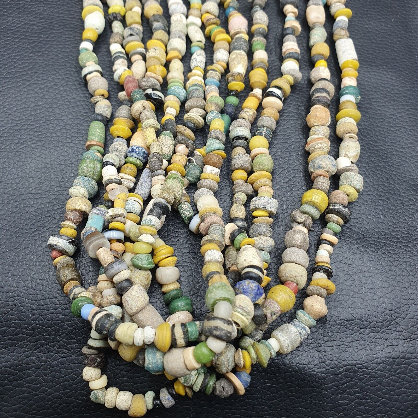 Authentic Ancient Islamic Roman Era Beads Strand Necklace #6 Strands