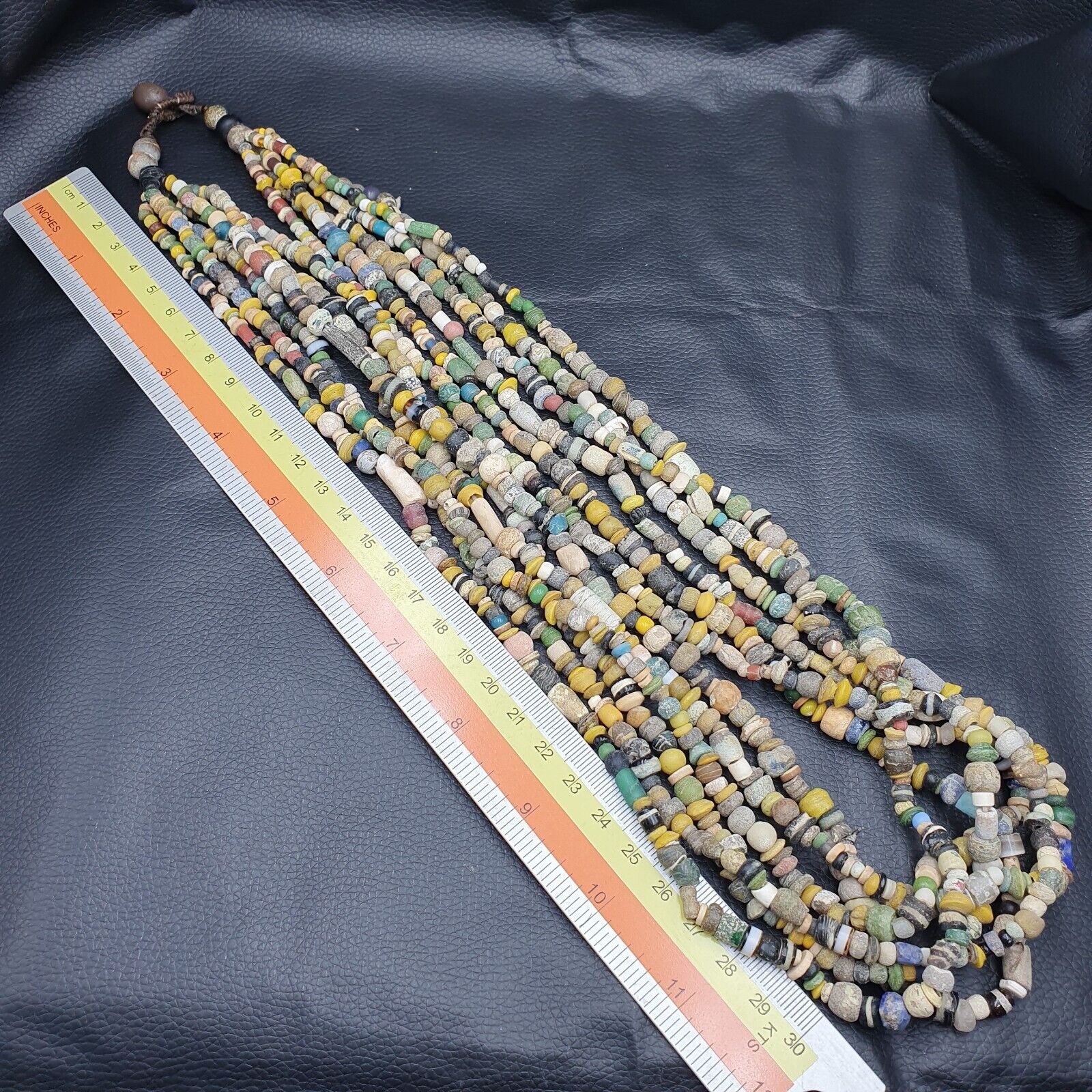 Authentic Ancient Islamic Roman Era Beads Strand Necklace #6 Strands