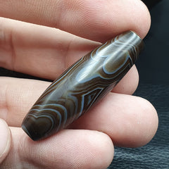 Antique Yemeni Collectible Agate Bead With Nature's Signature Banded Agate