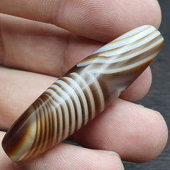 Antique Yemeni Collectible Agate Bead With Nature's Signature Banded Agate -44