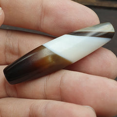 Antique Yemeni Collectible Agate Bead Natural Pattern Banded Agate -48