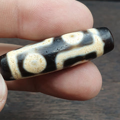6 Eyes Tibetan dzi bead old amulet Antique Agate Tibet gzi pendant #TB41
