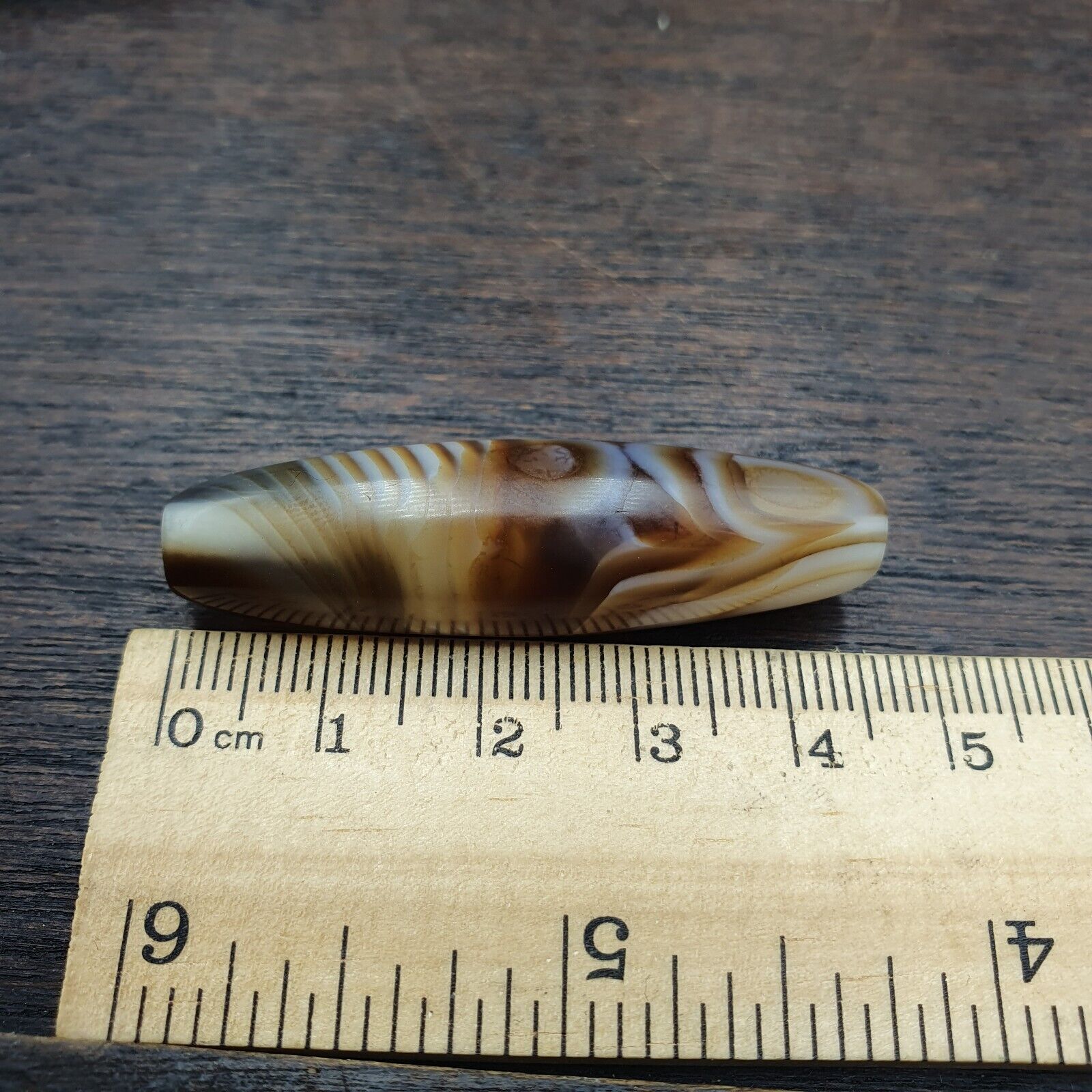 Antique Yemeni Collectible Agate Bead With Nature's Signature Banded Agate -44