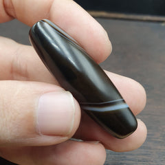 Antique Yemeni Collectible Agate Bead Natural Pattern Banded Agate -46