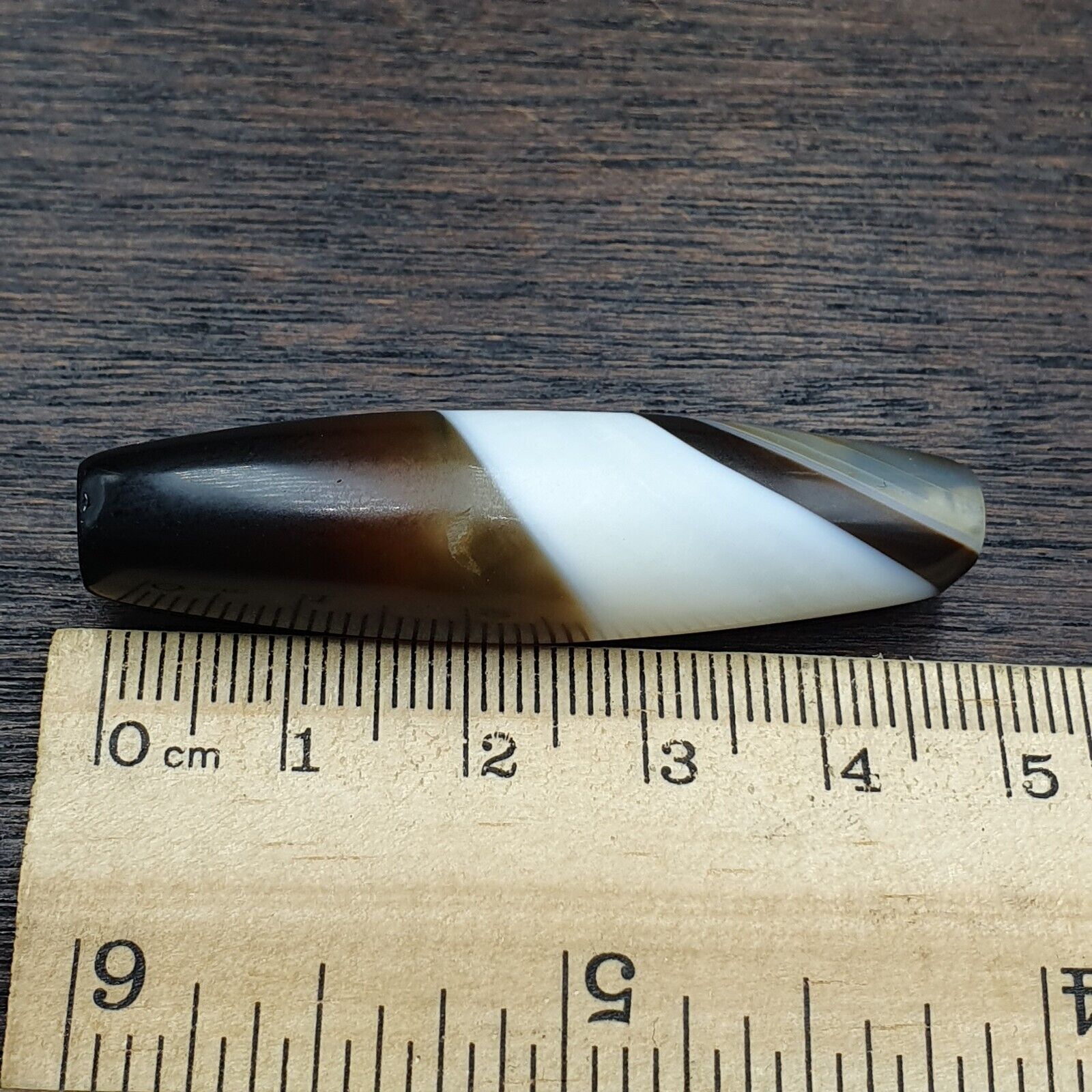 Antique Yemeni Collectible Agate Bead Natural Pattern Banded Agate -48