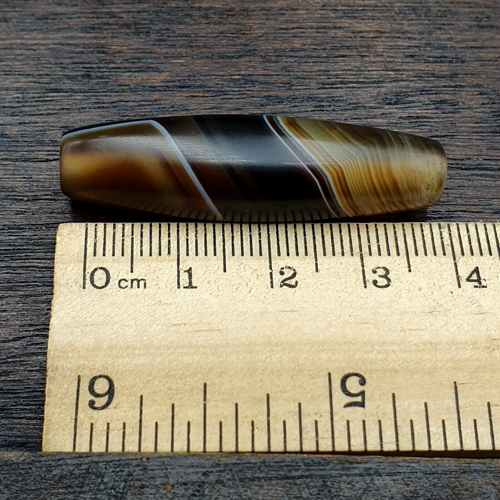Antique Yemeni Collectible Agate Bead With Nature's Signature Banded Agate -42