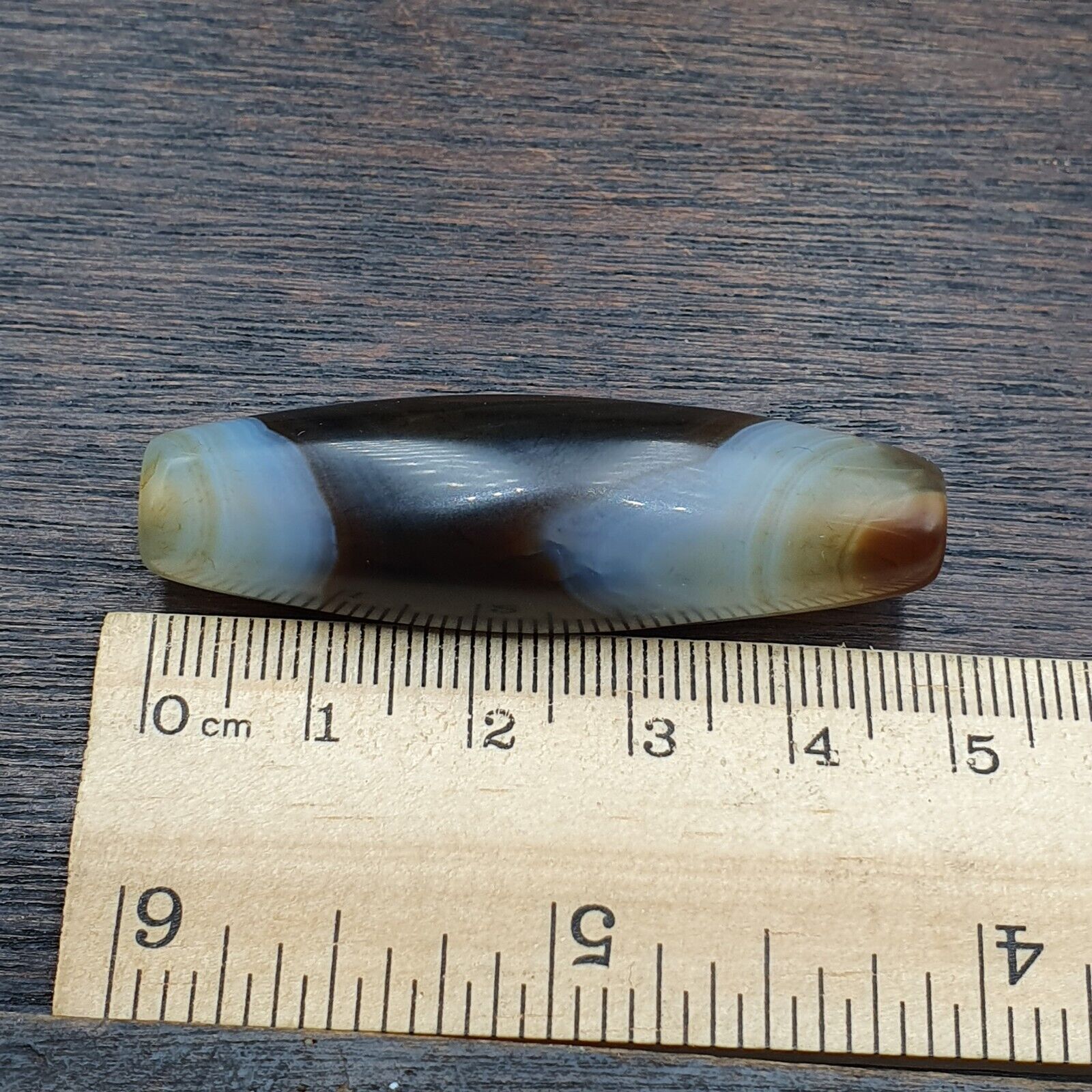 Antique Yemeni Collectible Agate Bead Natural eyes Pattern Banded Agate -47