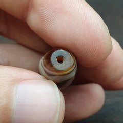 Antique Yemeni Collectible Agate Bead With Nature's Signature Banded Agate -43